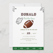 Invitation First Year Down Football 1st Birthday  (Devant)