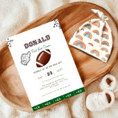 Invitation First Year Down Football 1st Birthday 