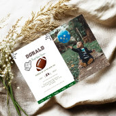 Invitation First Year Down Football 1st Birthday