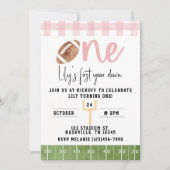 Invitation First Year Down Football Invitation, First Birthda (Devant)