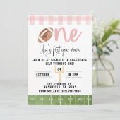 Invitation First Year Down Football Invitation, First Birthda (Debout devant)