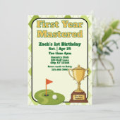 Invitation First Year Mastered, Golfing 1st Birthday (Debout devant)