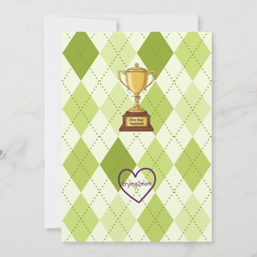 Invitation First Year Mastered, Golfing 1st Birthday (Dos)