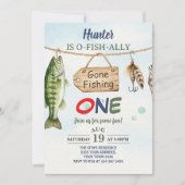 Invitation Fishing 1st Birthday O-Fish-Ally One Birthday (Devant)