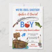 Invitation Fishing Themed Reel Excited Baby Shower (Devant)