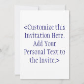 Invitation Fiston ou Invitations (Dos)