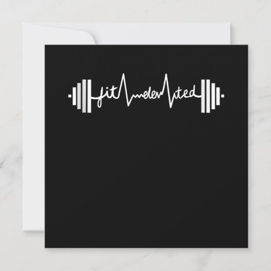 Invitation Fitness Fitness Fitness Barbell (Devant)