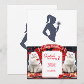 Invitation Fitness girl levant haltère (Devant / Derrière)