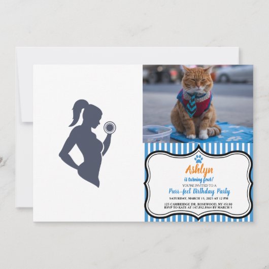 Invitation Fitness girl levant haltère (Devant)