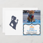 Invitation Fitness girl levant haltère (Devant / Derrière)