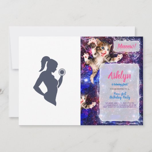 Invitation Fitness girl levant haltère (Devant)