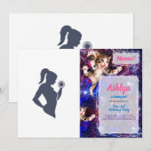 Invitation Fitness girl levant haltère (Devant / Derrière)