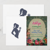 Invitation Fitness girl levant haltère (Devant / Derrière)