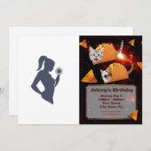 Invitation Fitness-girl levant la cloche (Devant / Derrière)