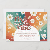 Invitation Five est un Vibe 5e anniversaire | Retro Daisy Rai (Devant)