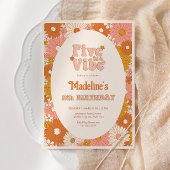 Invitation Five est une Vibe Retro Daisy Girl 5e anniversaire