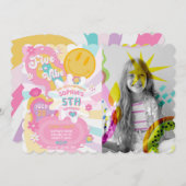 Invitation Five est une Vibe Super Anniversaire Photo Invitat (Devant / Derrière)