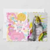 Invitation Five est une Vibe Super Anniversaire Photo Invitat (Devant)