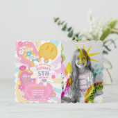 Invitation Five est une Vibe Super Anniversaire Photo Invitat (Debout devant)