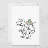 Invitation Five est Vibe Dinosaur Boy Birthday Party (Dos)