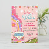 Invitation Five est Vibe Rainbow Floral 5e fête d'anniversair (Debout devant)