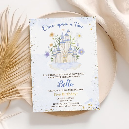 Invitation Five Ever A Princess  Castle 5th Birthday Party