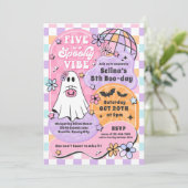 Invitation Five Is A Éffrayant Vibe Halloween Ghost 5e annive (Debout devant)