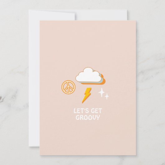 Invitation Five is A Vibe Hippie 70's Retro Boy 5e anniversai (Dos)