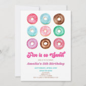 Invitation Five Is So Sweet Donut Sprinke 5e fête d'anniversa (Devant)