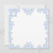 Invitation Flacon de neige bleu glace (Dos)