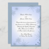 Invitation Flacon de neige - Hiver Ice bleu (Devant / Derrière)