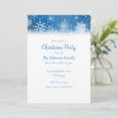 Invitation Flacon de Noël bleu (Debout devant)