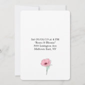 Invitation Flacon de parfum de douches de mariée avec des fle (Dos)