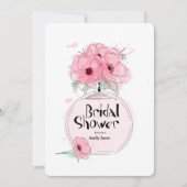 Invitation Flacon de parfum de douches de mariée avec des fle (Devant)