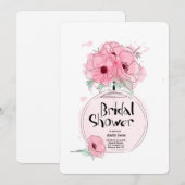 Invitation Flacon de parfum Noces avec des fleurs (Devant / Derrière)