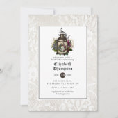 Invitation Flacon de potion florale et douche de mariée gothi (Devant)