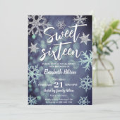 Invitation Flacons de neige frais d'hiver moderne 16 (Debout devant)