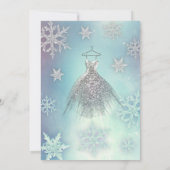 Invitation Flacons de neige frais d'hiver moderne 16 (Dos)