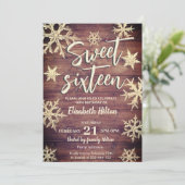 Invitation Flacons de neige frais d'hiver moderne 16 (Debout devant)