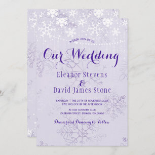 Invitation Flacons de neige lumières à cordes hiver merveille