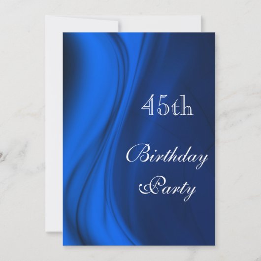 Invitation Flacons Doux De Bleu 45e Anniversaire (Devant)