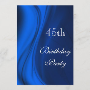 Invitation Flacons Doux De Bleu 45e Anniversaire