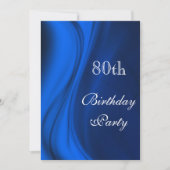 Invitation Flacons Doux De Bleu 80e Anniversaire (Devant)