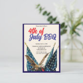 Invitation Flag and Eagle 4th of July BBQ Party (Debout devant)
