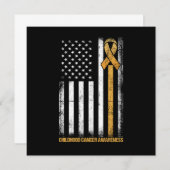 Invitation Flag Childhood Cancer Awareness Gift (Devant / Derrière)