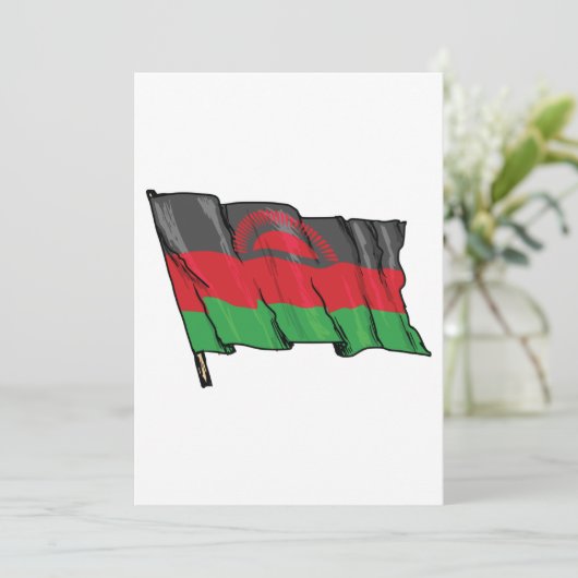 Invitation Flag Of Malawi (Debout devant)