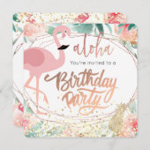 Invitation flamand rose (Devant / Derrière)