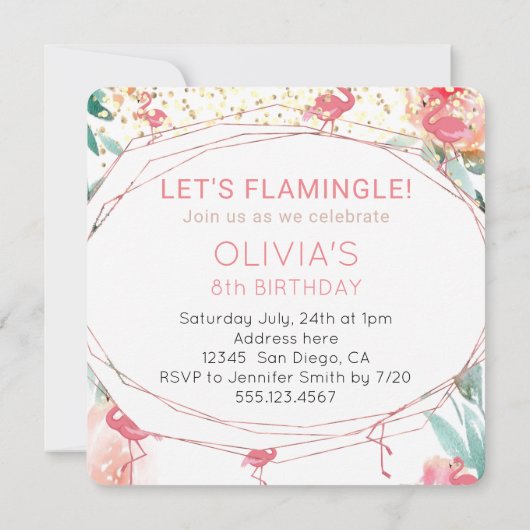 Invitation flamand rose (Dos)