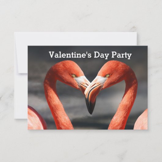 Invitation Flamant de la Saint-Valentin (Devant)