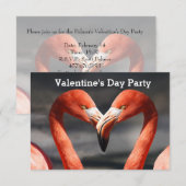 Invitation Flamant de la Saint-Valentin (Devant / Derrière)